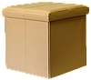 Пуф-банкетка складаний 38 х38х70 см (бежевий МДФ,до 300 кг), фото 5