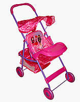 Коляска для ляльок 9866T/MH6, метал, зі столиком, козирком і кошиком для речей