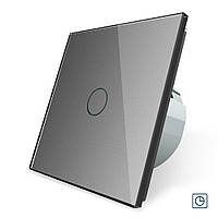 Сенсорний вимикач таймер Вимикач з реле часу Livolo сірий скло (VL-C701T-15)