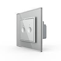 Сенсорний вимикач Sense 2 сенсора Livolo сірий (722000215)