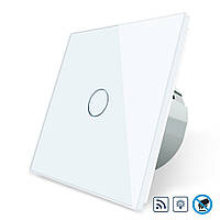 Безконтактний радіокерований диммер 1 сенсор Livolo білий скло (VL-C701DR-PRO-11)
