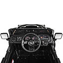 Дитячий електромобіль Джип M 4176 EBLR-2, Jeep Wrangler, колеса EVA, шкіряне сидіння, чорний, фото 5