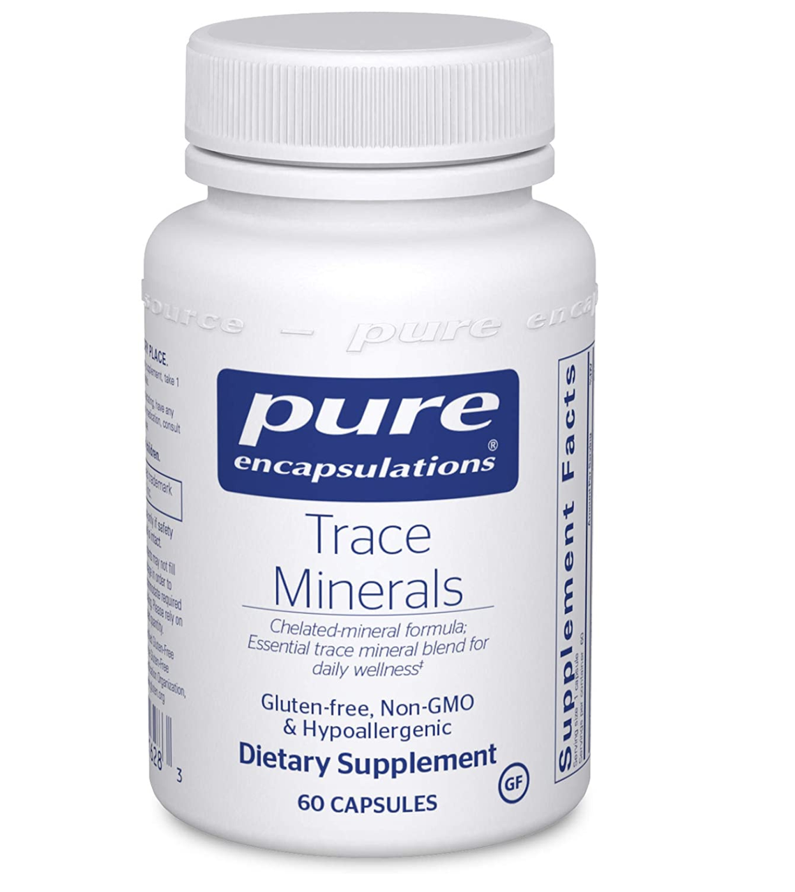 Pure Encapsulations Trace Minerals / Есенційні мікроелементи трейс мінерали 60 капсул