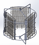 Медогонка 3-х рам поворотня н/ж AISI 430, кран н/ж, фото 4