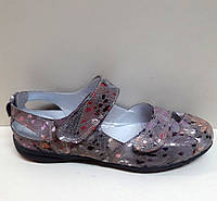 STTOPA Розміри 36-41. Босоніжки туфлі закриті великих розмірів на широку ногу шкіряні. 184-3641 Кольорові