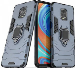 Ударостійкий чохол Transformer Ring для Xiaomi Redmi Note 9S / Note 9 Pro / Note 9 Pro Max (Синій)