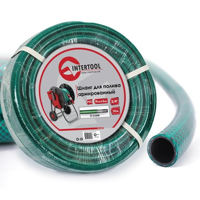 Шланг для поливу 3-х шаровий 3/4", 10м, армований PVC INTERTOOL GE-4041
