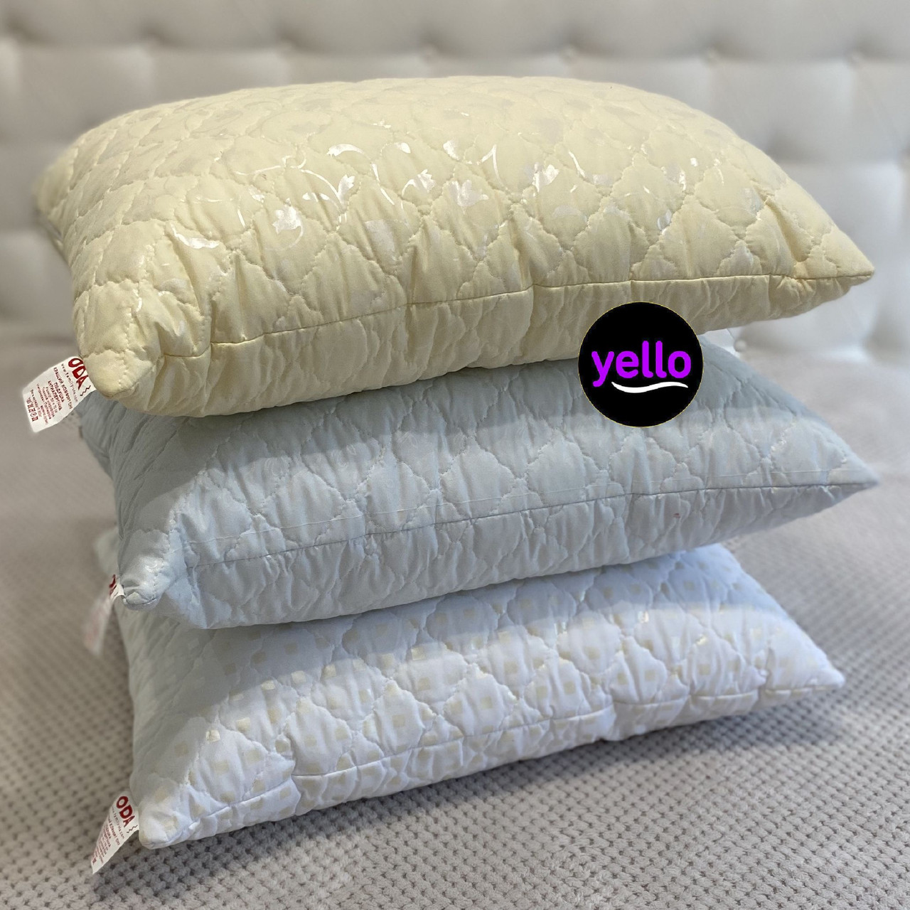 Подушка для сну холофайбер 50х70см. Антиалергенна з окремим чохлом на наповнювач ТМ ОДА, фото 1