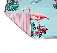 Постільна білизна Королева Ночі (Ранфорс) | Двоспальний комплект | 50х70 | Фламінго на блакитному, фото 4