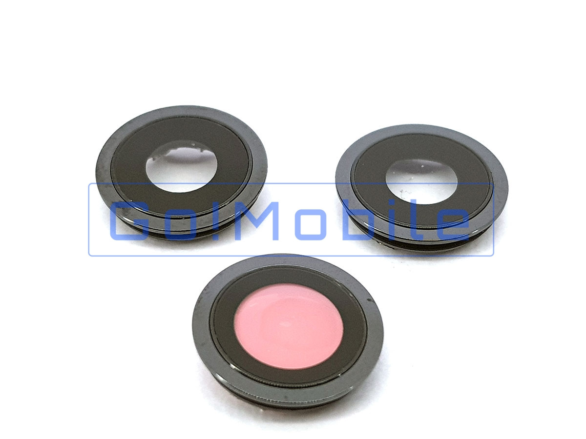 Скло камери iPhone 11 Pro, 11 Pro Max, чорне + кільце (комплект 3 шт.), фото 1