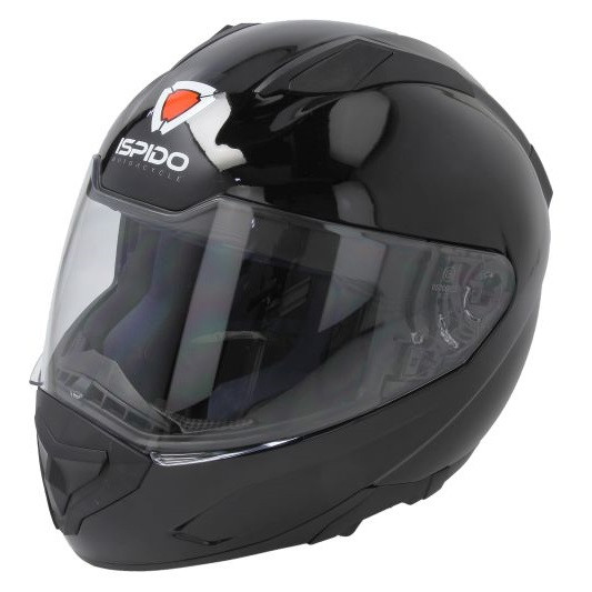 Мотошолом інтеграл ISPIDO RAVEN black/glossy, розмір 2XL 63-64см СЕРТИФІКОВАНИЙ (сонцезахисні окуляри)