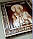 Різьблена ікона Святий Сергій Радонезький 300х235х18 мм, фото 2