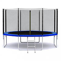 Батут SkyJump 404 см із захисною сіткою та драбинкою