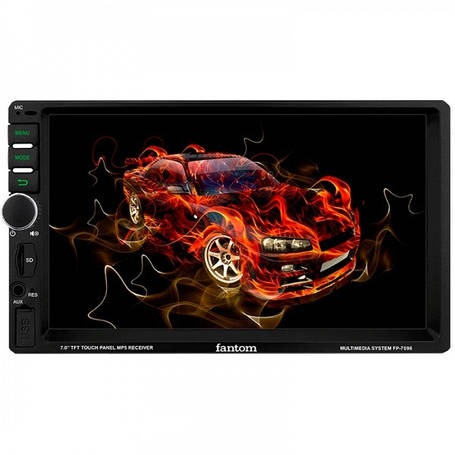 Автомагнітола 2DIN Android Fantom FP-7096 Black/White, фото 1
