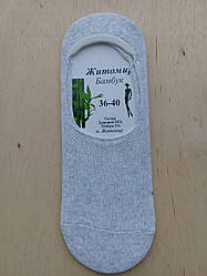 Шкарпетки сліди жіночі та підліткові розмір 36-40 сірі