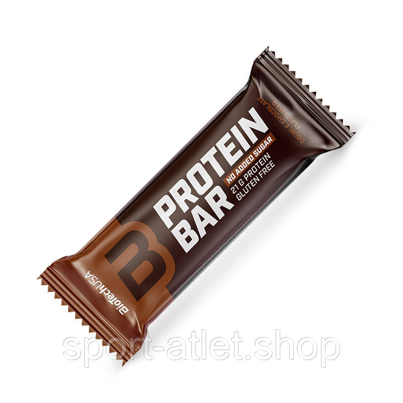 Батончик BioTech Protein Bar, 70 грам Подвійний шоколад