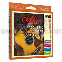 Струни для акустичної гітари Alice AW436L фосфорна бронза (12-53)