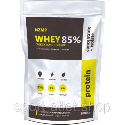Протеин NZMP Whey Concentrate + Isolate 85%, 2 кг Клубника, фото 1