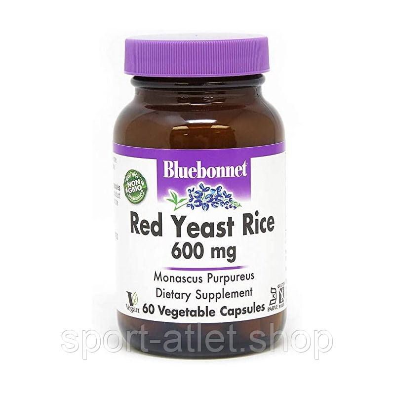 Натуральна добавка Bluebonnet Nutrition Red Yeast Rice 600 mg, 60 вегакапсул