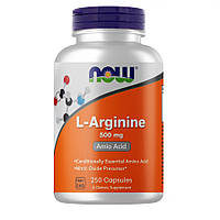 Аминокислота NOW L-Arginine 500 mg, 250 капсул