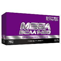 Аминокислота BCAA Scitec Mega BCAA 1400, 120 капсул