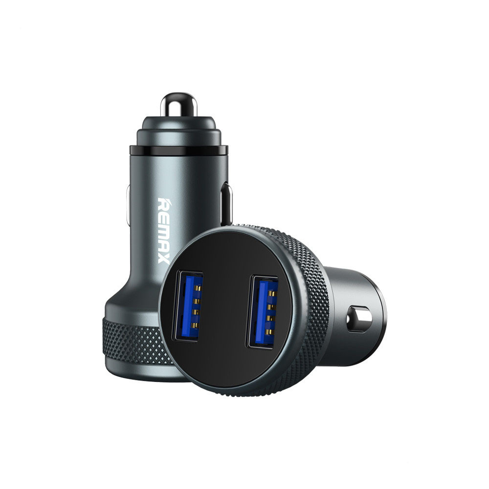 Адаптер автомобільний REMAX Suchy Series RCC229 2USB 4.8 A, 24W, сірий