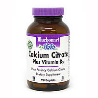 Витамины и минералы Bluebonnet Calcium Citrate plus Vitamin D3, 90 каплет