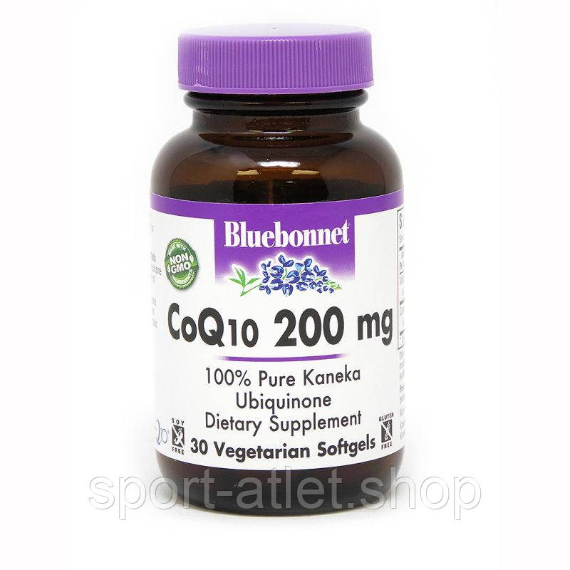 Натуральна добавка Bluebonnet Nutrition CoQ10 200 mg, 30 гелевих вегакапсул