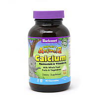 Витамины и минералы Bluebonnet Rainforest Animalz Calcium Magnesium Vitamin D3, 90 жеват.таблеток