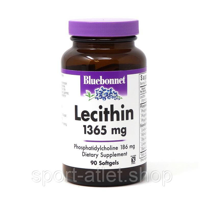 Натуральна добавка Bluebonnet Nutrition Natural Lecithin 1365 mg, 90 капсул