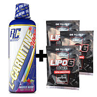 Жироспалювач Ronnie Coleman L-Carnitine-XS Liquid 465 мл + пробники Lipo-6 x3 шт, SALE