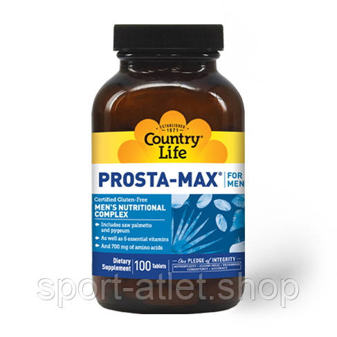 Натуральна добавка Country Life Prosta Max For Men, 100 таблеток, фото 1