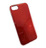 Чехол для iPhone 7, 8, SE 2020 накладка бампер Shine Case с блеском бордовый