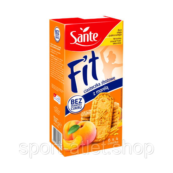 Замінник харчування Sante Fit Cookie, 300 грамів Абрикос