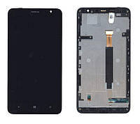 Дисплей Nokia 1320 Lumia RM-994, RM-995, RM-996 с сенсором (тачскрином) и рамкой черный Оригинал (Тестирован)