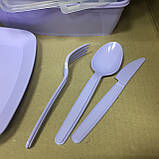 Набір посуду для пікніка 32 предмети на 6 персон Туреччина колір білий, фото 5