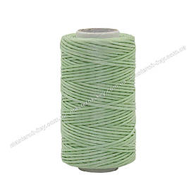Шнур плоский прошивний вощений 0,8 мм*50м 1548-12 колір світло-зелений