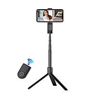 Селфи-монопод REMAX XII Bluetooth Tripod & Selfie Stick Combo RT-P018 з пультом, чорний