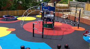 Наливне безшовне гумове покриття для дитячих майданчиків 15 мм, фото 2