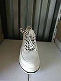 Стильні жіночі білі шкіряні кросівки снікерси 36-40 р-р, фото 2