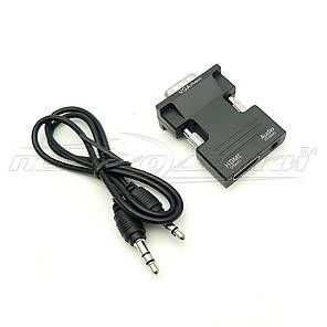 Конвертер (міні) HDMI to VGA + 3.5 Audio, фото 4