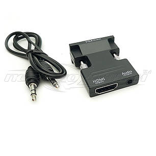 Конвертер (міні) HDMI to VGA + 3.5 Audio, фото 1