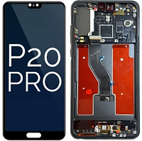 Дисплей Huawei P20 Pro (CLT-L29, CLT-L09) с сенсором и рамкой черный TFT (подсветка Оригинал) Тестирован