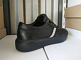 Стильні жіночі чорні шкіряні кросівки 36-40 р-р, фото 4