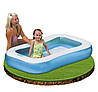 Дитячий надувний басейн із надувним дном Intex 57403-2, 166х100х28 см із кульками 10 шт., підстилкою, насосом, фото 4