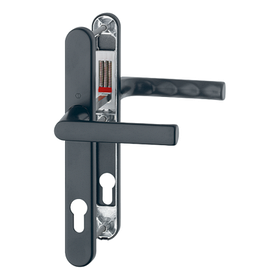 Нажимний гарнітур HOPPE HAMBURG Гамбург для дверей товщиною 72-82 мм E-92 мм колір чорний матовий F9714M