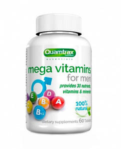 Вітаміни чоловічі Quamtrax Nutrition Mega Vitamins for Men 60 таб.