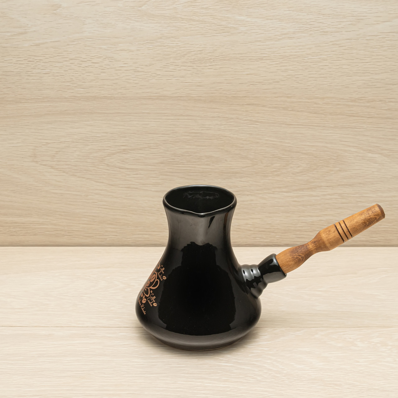Турка для кави керамічна з дерев'яною ручкою 0,7 л