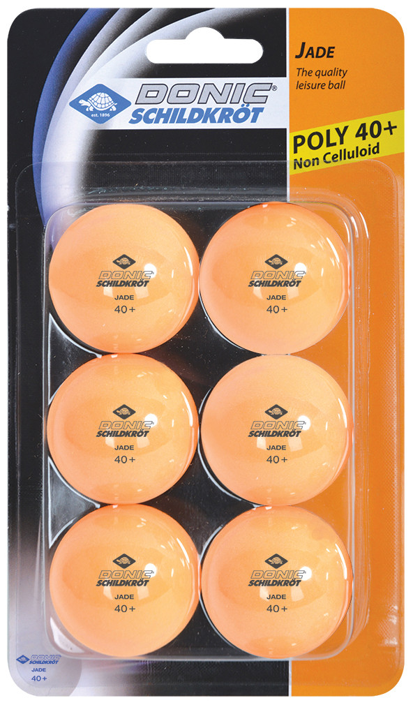 М'ячі для настільного тенісу Donic Jade Ball 40+ (6 шт) (618378) Orange, фото 1