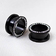 Тунель сталевий чорний з камінням (пара)